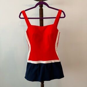 ✨ Rose Marie Reid 50s Vintage Colorblock Swimsuit Dress